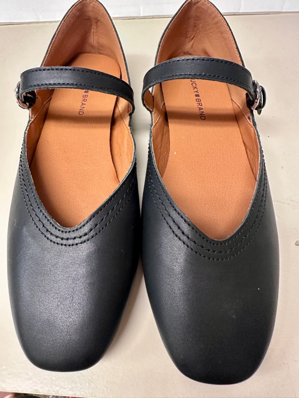 Lucky Brand Black Strap Mary Jane Flats